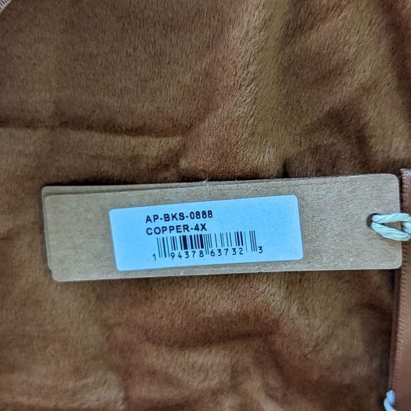 Skims NWT High Rise Stretch Velour Boxer Bike Shorts in Copper Sz 4XL - Picture 5 of 9